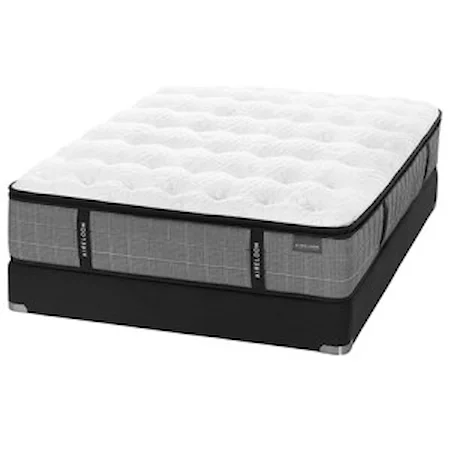 Queen Luxetop™ Plush Micro Coil Mattress and Low Profile V-Shaped Semi-Flex Grid Foundation